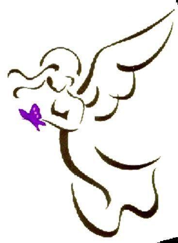 367x500 Angel Outline Embroidery Design Lettering Projects Guardian