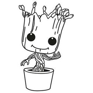 300x300 Groot Wall Decal Guardians Of The Galaxy, Home Decor Sketches