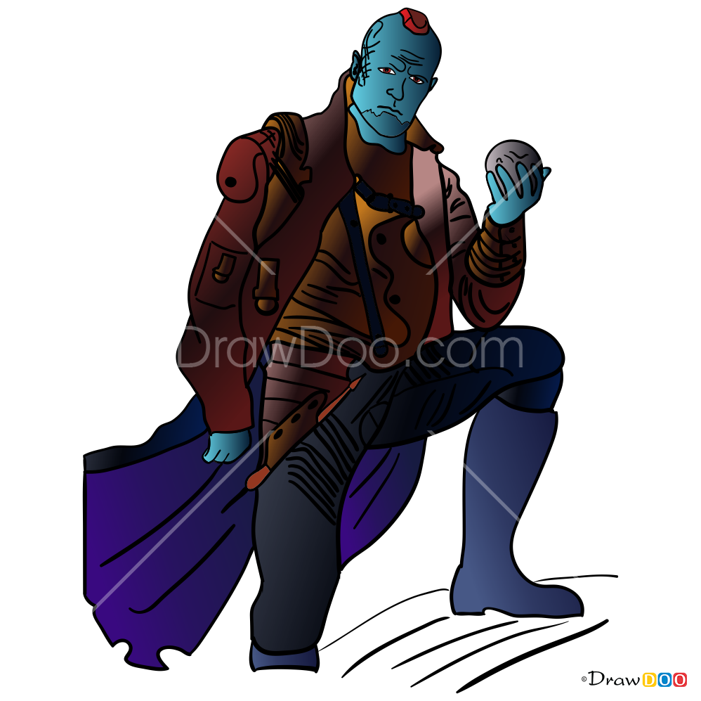 998x997 How To Draw Yondu, Galaxy Guardians