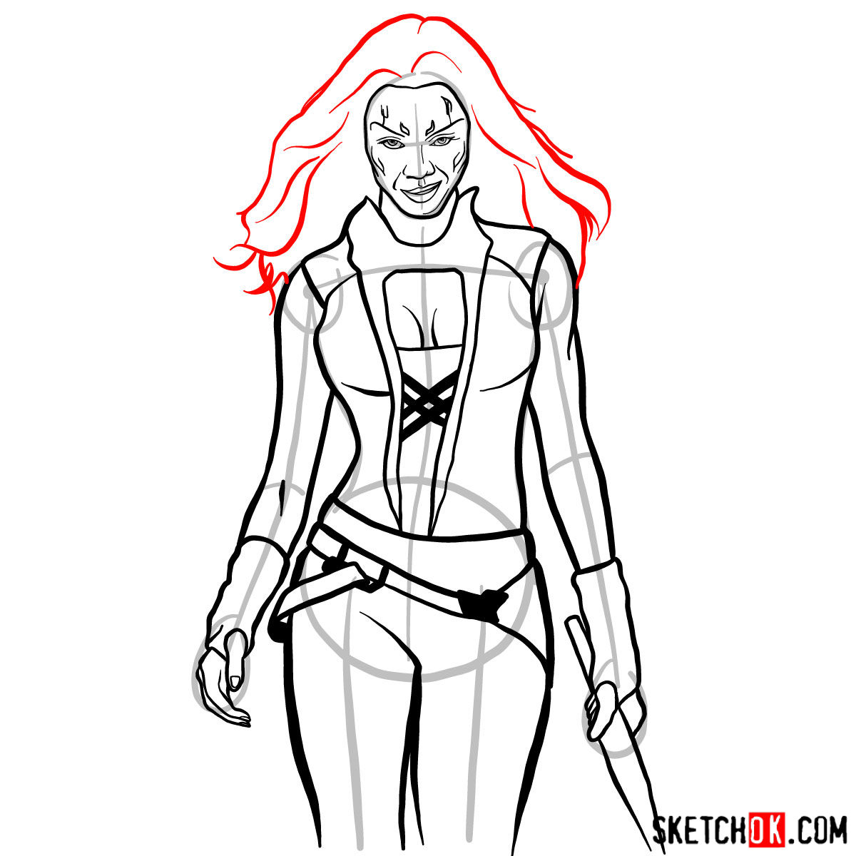 1200x1200 How To Draw Gamora From Guardians Of The Galaxy
