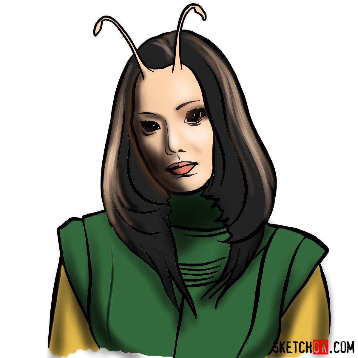 1200x1200 How To Draw Mantis From Guardians Of The Galaxy Film