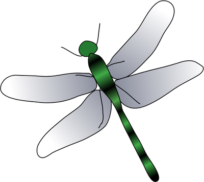 400x356 Easy Dragonfly Drawings