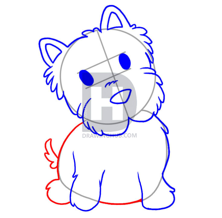 733x720 how to draw a westie, step