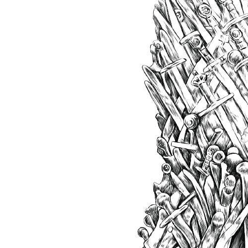 500x500 Game Of Thrones Alternative Guest Book Print Inspired Iron Throne