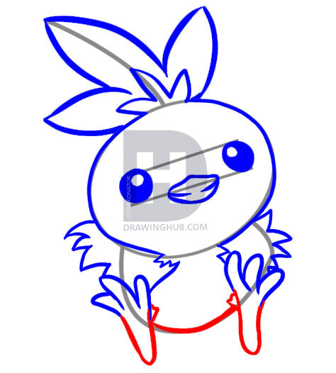 474x526 How To Draw Torchic, Step