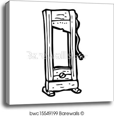 382x390 cartoon guillotine canvas print barewalls posters prints