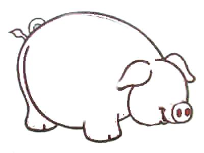 400x300 cartoon pig drawing draw pigs curly tail step cartoon guinea pig