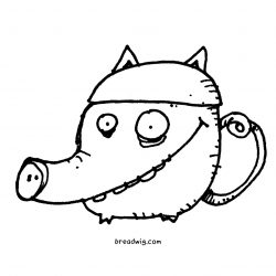 250x250 Cartoon Drawing Of Pig Head Guinea Line A Images Carmi Chaelinn