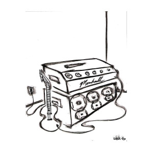 300x300 Guitar With Drawing