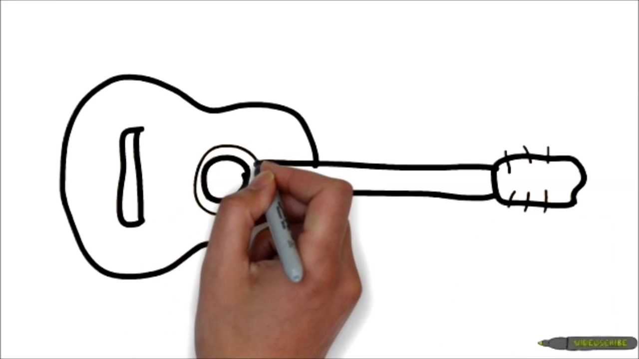 Guitar Cartoon Drawing