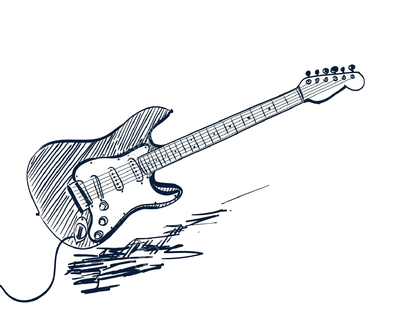 1300x1049 Download Sketch Electric Guitar Vector Graphics Drawing Clipart