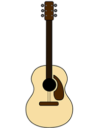 214x250 Acoustic Cartoon Guitar Step