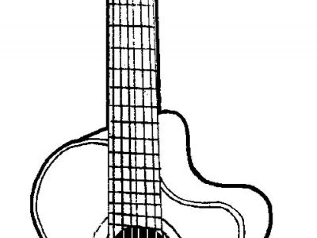 640x480 Big Guitar Outline Drawing
