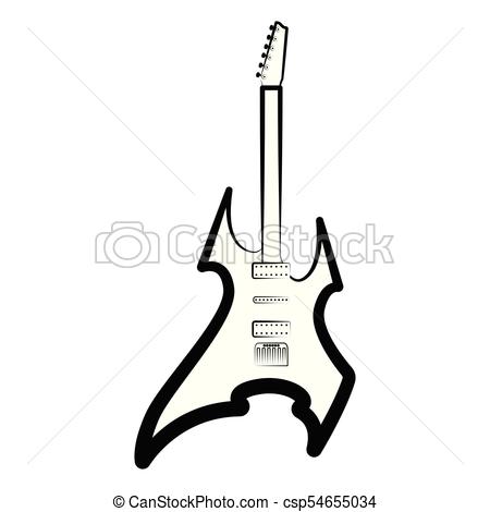 450x470 Electric Guitar Outline Musical Instrument Vector Vectors