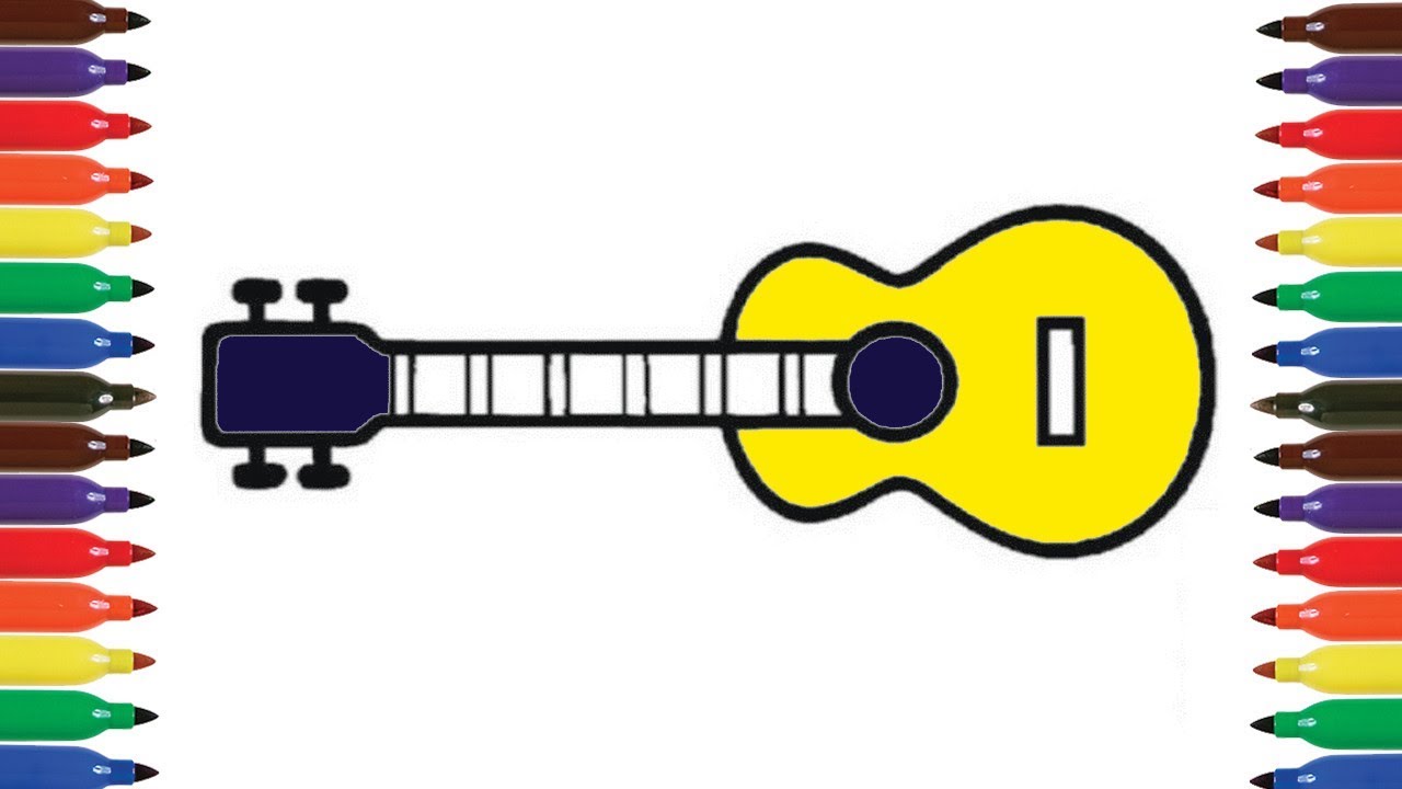 1280x720 Guitar Drawing And Outline Guitar Outline And Drawing