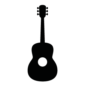 283x283 Guitar Silhouette Outline