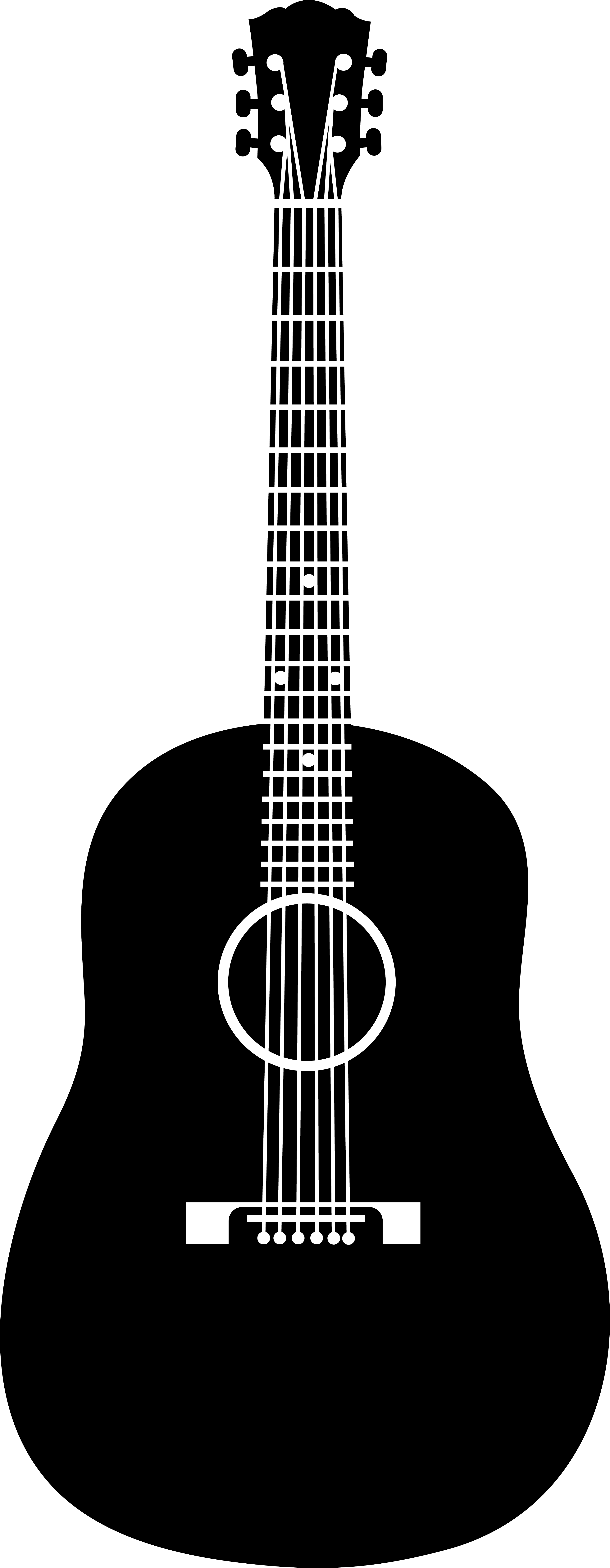 3184x8188 Acoustic Guitar Outline Drawing