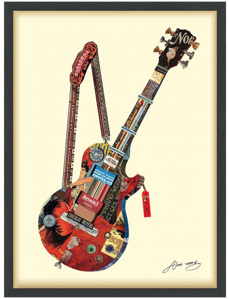460x600 Empire Art Direct Electric Guitar Dimensional Art Collage Hand