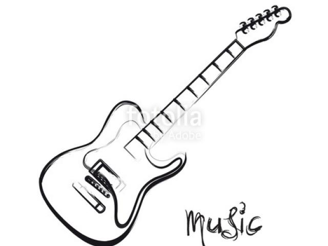 640x480 Drawn Guitar