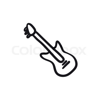 320x320 Electric Guitar Vector Sketch Icon Stock Vector Colourbox