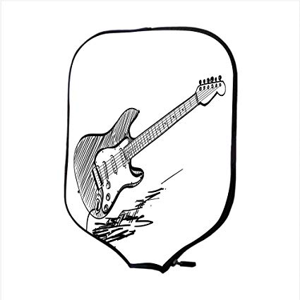425x425 neoprene pickleball paddle racket cover case, guitar