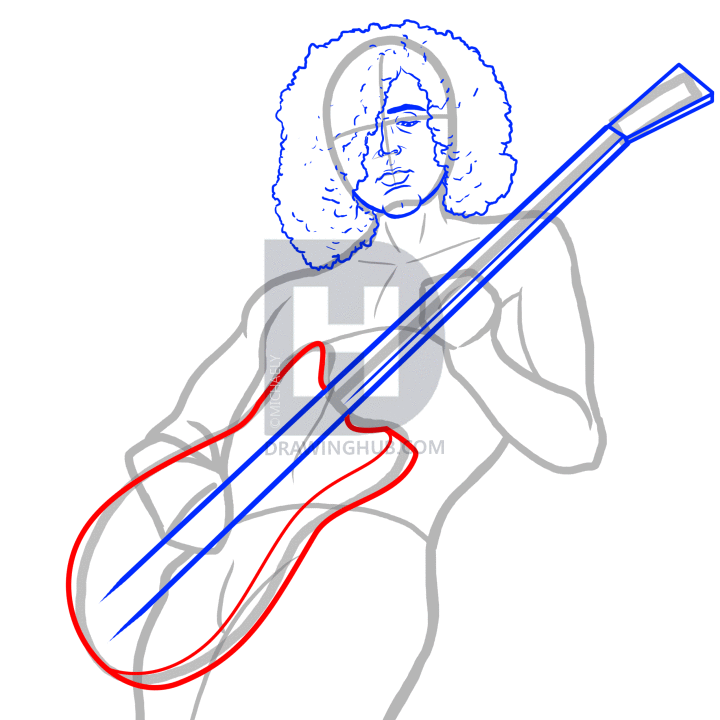 720x720 How To Draw Jimmy Page, Jimmy Page, Step