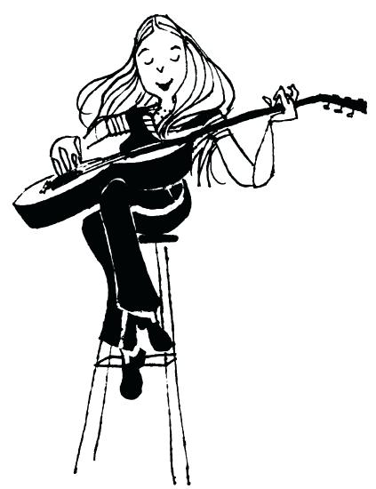 423x550 Free Clipart Guitar Player