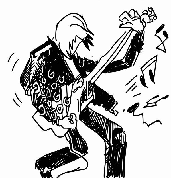 600x625 Rock Guitar Player