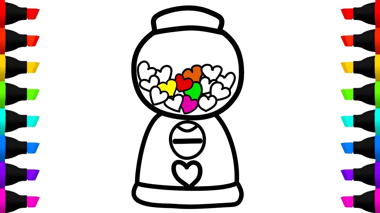 1280x720 How To Draw Bubble Gum For Kids