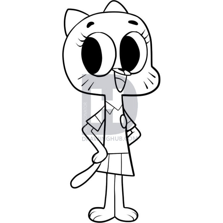720x720 How To Draw Mom, Amazing World Of Gumball, Step