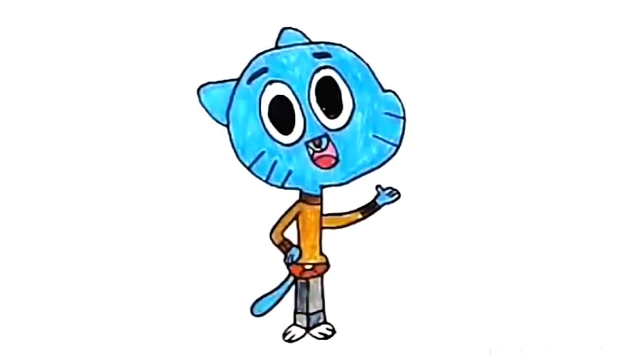 1280x720 how to draw gumball watterson easy gumball watterson drawing