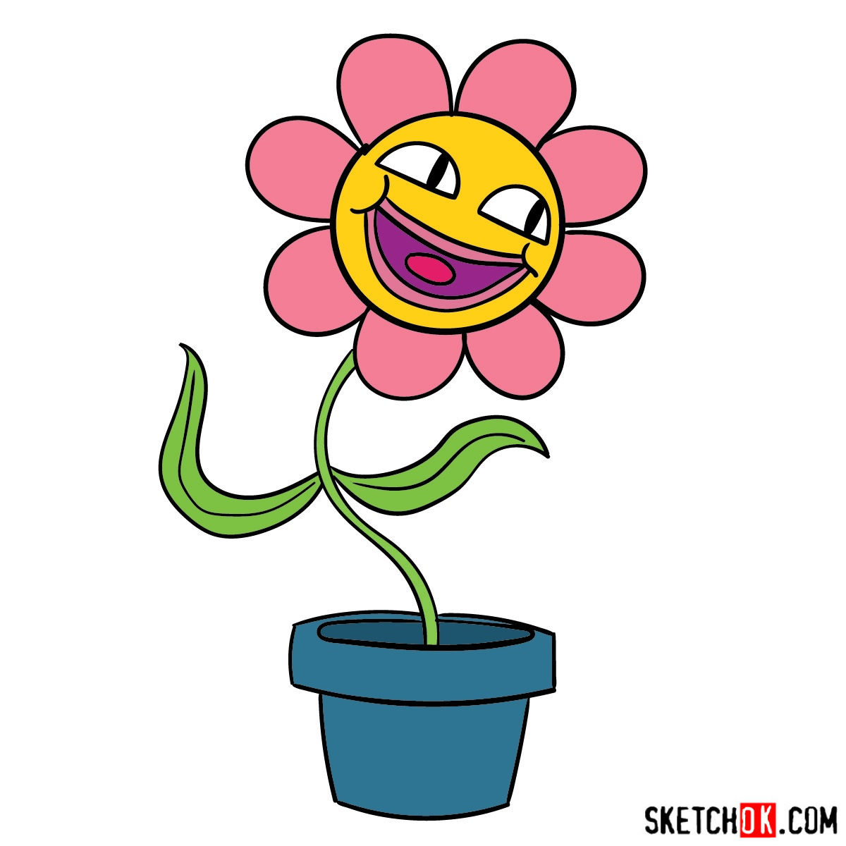 1200x1200 how to draw a flower leslie from gumball series