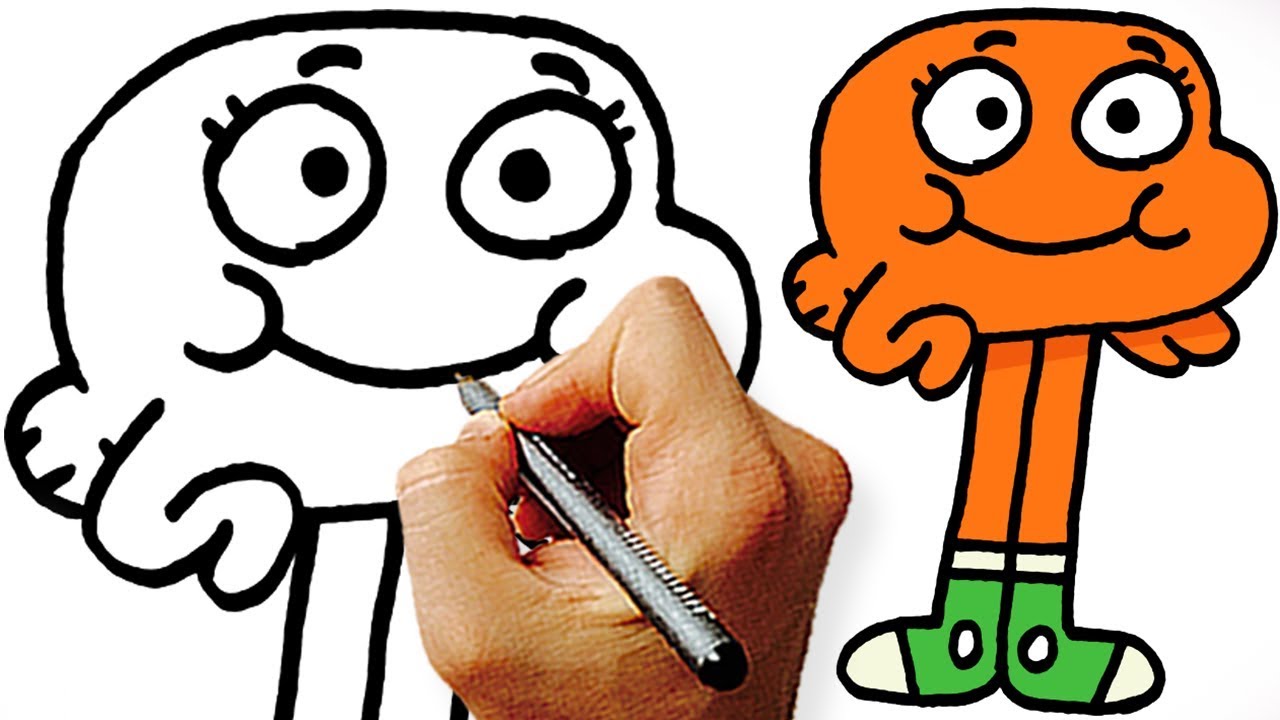 1280x720 Very Easy! How To Draw Darwin From The Amazing World Of Gumball