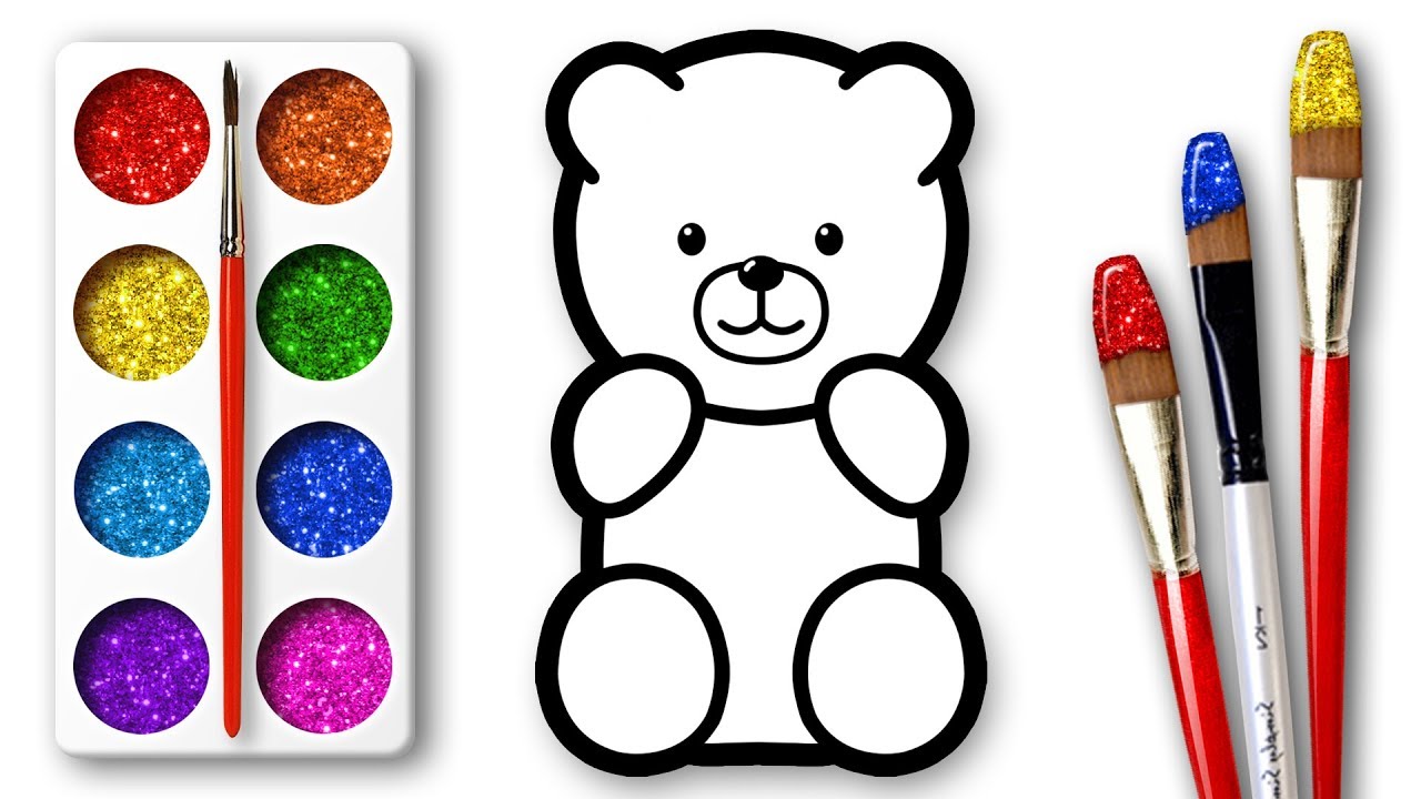 1280x720 Gummy Bear Drawing And Coloring Pages For Kids
