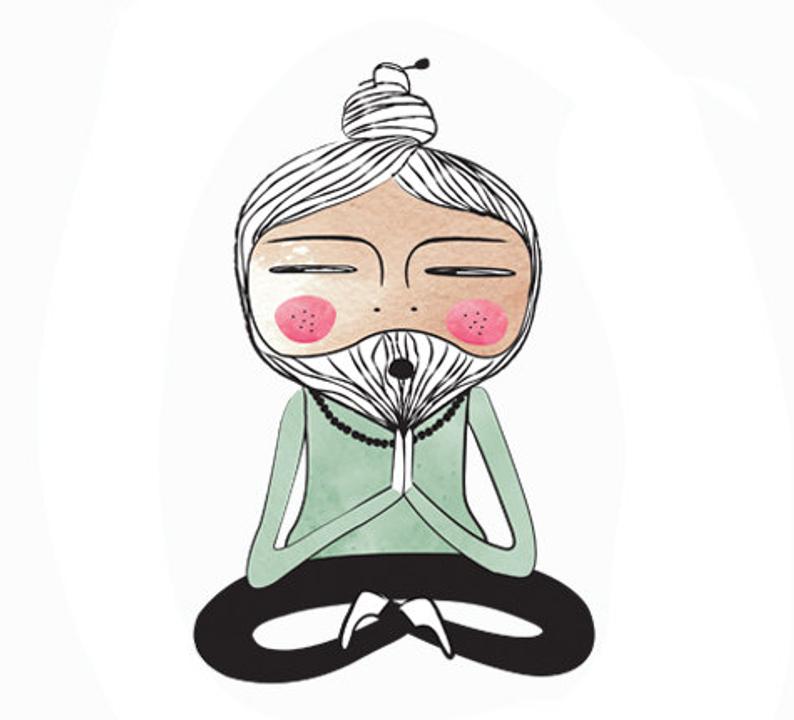 794x720 meditation guru giclee art print yoga meditating master mentor etsy