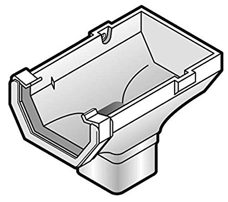 466x412 floplast square gutter stop end outlet
