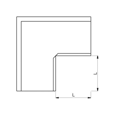 400x400 lindab half round outer gutter angle painted brown