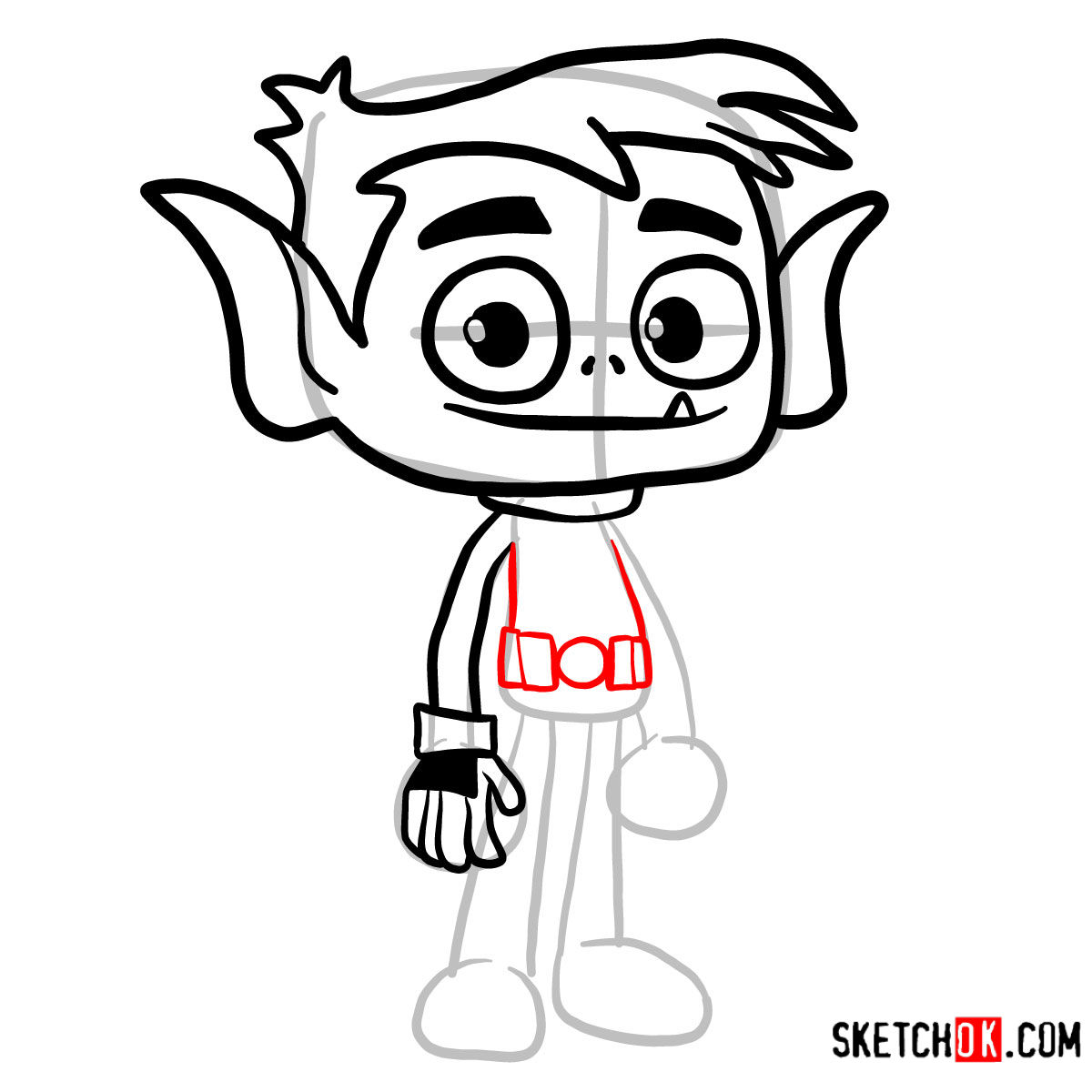 1200x1200 How To Draw Beast Boy Chibi Teen Titans