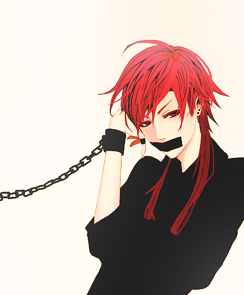 500x605 Anime, Art, Chain, Drawing, Guy