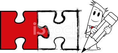 378x172 Square Guy Drawing Puzzle Stock Vectors
