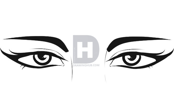 710x431 How To Draw Female Eyes, Step