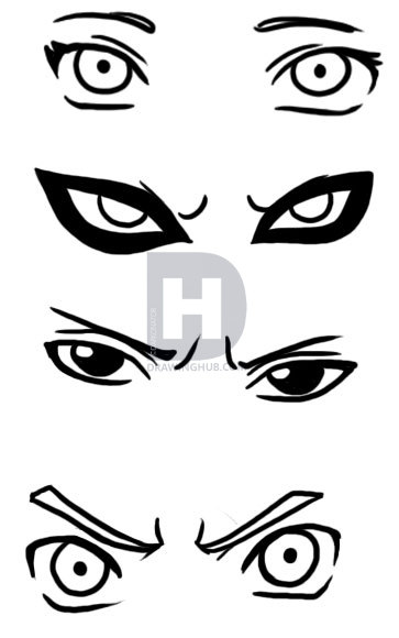 363x580 How To Draw Naruto Eyes, Step