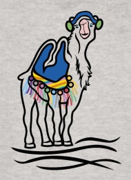 190x262 Black And Colored Stylized Camel Kids' Hoodie Spreadshirt