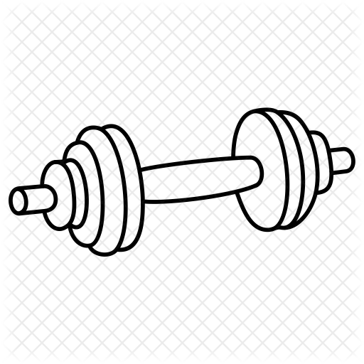 512x512 Exercise, Drawing, Barbell, Transparent Png Image Clipart Free