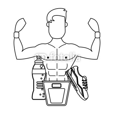 400x400 Man Flexing Muscular Arms And Gym Equipment Buy Photos Ap