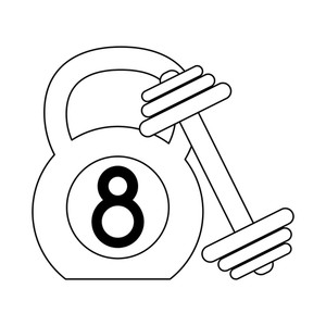 300x300 Dark Gym Equipment Royalty Free Vectors