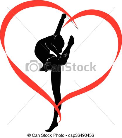 417x470 Gymnastics Logo Clipart Vector