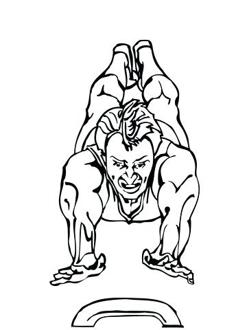 360x480 Gymnastics Coloring Pages Vault Artistic Gymnastics Coloring