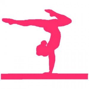 300x300 Simple Silhouette Gymnastics Girl Gymnastics Meet Treat Ideas