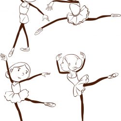 250x250 Ballet Draw So Cute Dance Drawings Easy Feet In Color Free Line